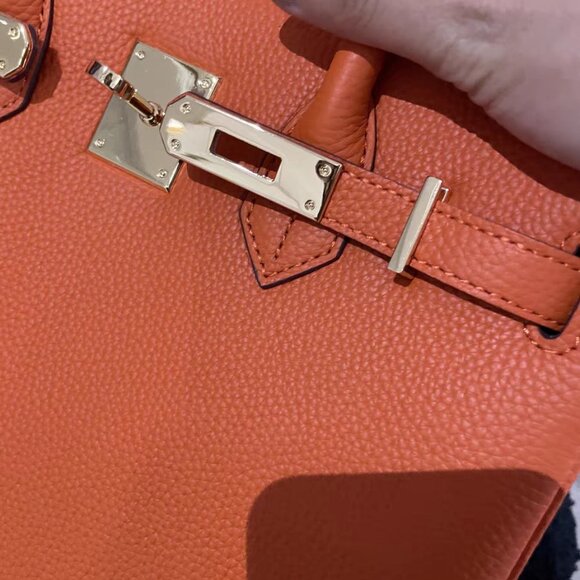 Orange genuine leather wirkin - Picture 3 of 3